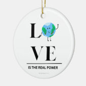 クリスマス装飾 – 愛は実在力 セラミックオーナメント (左)