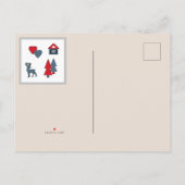 クリスマス装飾，贈り物，装飾， greeti インビテーションポストカード (裏面)