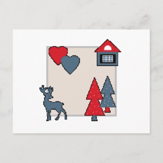 クリスマス装飾，贈り物，装飾， greeti インビテーションポストカード (正面)