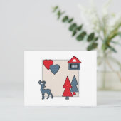 クリスマス装飾，贈り物，装飾， greeti インビテーションポストカード (スタンド正面)