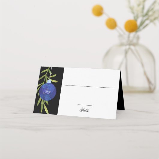 クリスマス装飾 |青 |結婚披露宴 プレイスカード (正面)