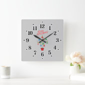 クリスマス裸木 – メリークリスマス スクエア壁時計 (ホーム)