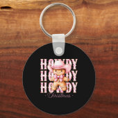 クリスマス西部劇ジンジャーブレッドカウボーイカウガールハウディ キーホルダー (正面)