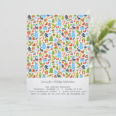 クリスマス要素のホリデー/クリスマスパーティー招待状 招待状 (スタンド正面)