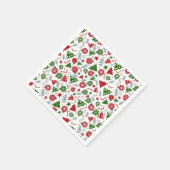 クリスマス要素パターン スタンダードカクテルナプキン (角)