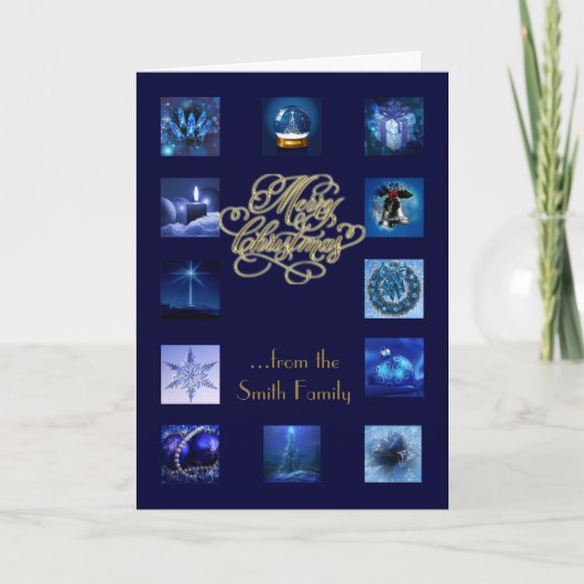 クリスマス要素メリークリスマスグリーティングカード シーズンカード (正面)