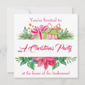 クリスマス要素 クリスマスパーティー 招待状 (正面)