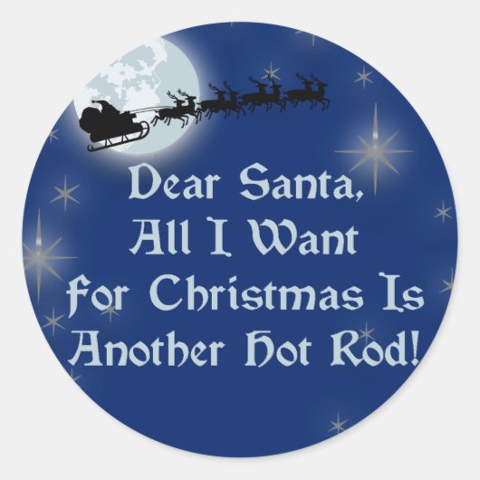 クリスマス親愛にサンタが欲しいのはもうひとつ暑い ラウンドシール (正面)