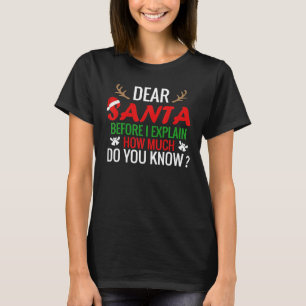 クリスマス親愛を説明する前にサンタおもしろい Tシャツ