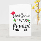 クリスマス親愛カード「サンタI枠に入った」 カード (黄色い花)