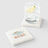 クリスマス親愛ギフトサンタI後悔なし ストーンコースター (横)