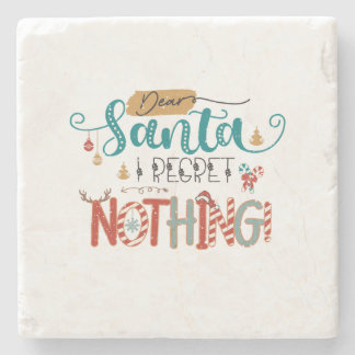 クリスマス親愛ギフトサンタI後悔なし ストーンコースター
