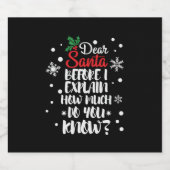 クリスマス親愛ギフトSanta Before I Explain ビールラベル (シングルラベル)