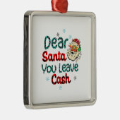 クリスマス親愛ギフトSanta You離れ Cash メタルオーナメント (右)