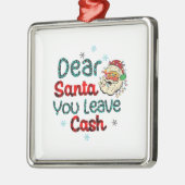 クリスマス親愛ギフトSanta You離れ Cash メタルオーナメント (左)