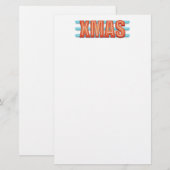 クリスマス記号 便箋 (正面/裏面)