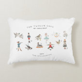 クリスマス記念パーソナライズされた日12 アクセントクッション (正面)