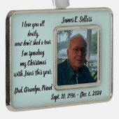 クリスマス記憶オーナメント シルバープレートフレームオーナメント (右)