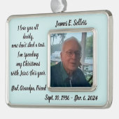 クリスマス記憶オーナメント シルバープレートフレームオーナメント (左)