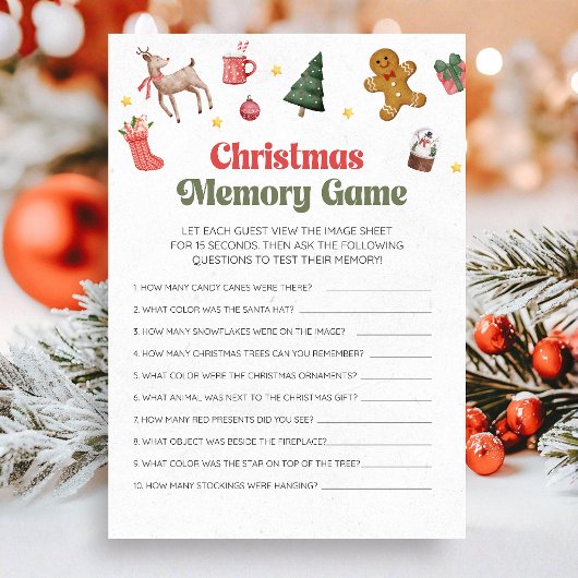 クリスマス記憶ゲーム シーズンカード