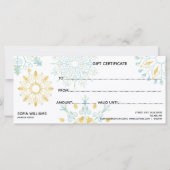 クリスマス証明書ギフトカード追加ロゴ雪 (裏面)