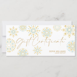 クリスマス証明書ギフトカード追加ロゴ雪