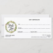 クリスマス証明書ギフトカード追加ロゴ (裏面)