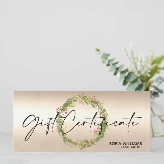 クリスマス証明書ギフトカード追加ロゴ (スタンド正面)