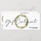 クリスマス証明書ギフトカード追加ロゴ (正面/裏面)