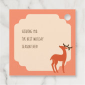 クリスマス誇りを持ったスウィートトナカイCC1251レトロSVG フェイバータグ (裏面)