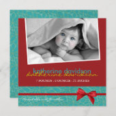 クリスマス誕生のお知らせの写真カード シーズンカード (正面/裏面)