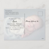 クリスマス誕生ホリデーシンプルタイポグラフィ シーズンポストカード (裏面)