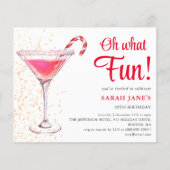 クリスマス誕生日カクテルバジェット招待状 (正面)