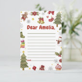 クリスマス誕生日カプセルノートメッセージカード サンキューカード (スタンド正面)