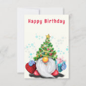 クリスマス誕生日カードかわいい格言とギフト (正面)