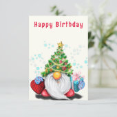 クリスマス誕生日カードかわいい格言とギフト (スタンド正面)