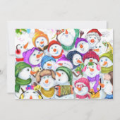 クリスマス誕生日カード ハッピースノーマンのパーティー (裏面)