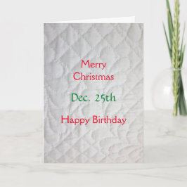 クリスマス誕生日キルテッドホリデーカード シーズンカード