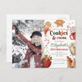 クリスマス誕生日クッキーとココアのお祭り ポストカード (正面/裏面)