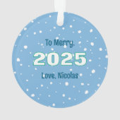 クリスマス誕生日ツリーオーナメント（12月25日） オーナメント (裏面)