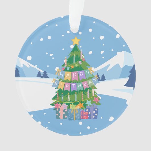 クリスマス誕生日ツリーオーナメント（12月25日） オーナメント (正面)