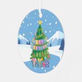 クリスマス誕生日ツリーオーナメント（12月25日） メタルオーナメント (正面左)