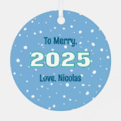 クリスマス誕生日ツリーオーナメント（12月25日） メタルオーナメント (裏面)