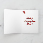 クリスマス誕生日トナカイ金ゴールドカード シーズンカード (内部)