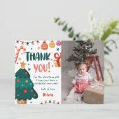 クリスマス誕生日パーティー感謝カード写真 招待状 (スタンド正面)