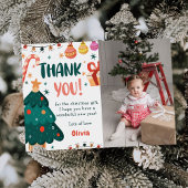 クリスマス誕生日パーティー感謝カード写真 招待状