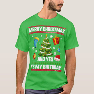 クリスマス誕生日メリークリスマスとYes Tシャツ