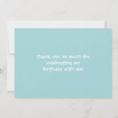 クリスマス誕生日写真テンプレート感謝カード サンキューカード (裏面)