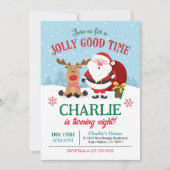 クリスマス誕生日招待状キッズ 招待状 (正面)