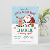 クリスマス誕生日招待状キッズ 招待状 (スタンド正面)